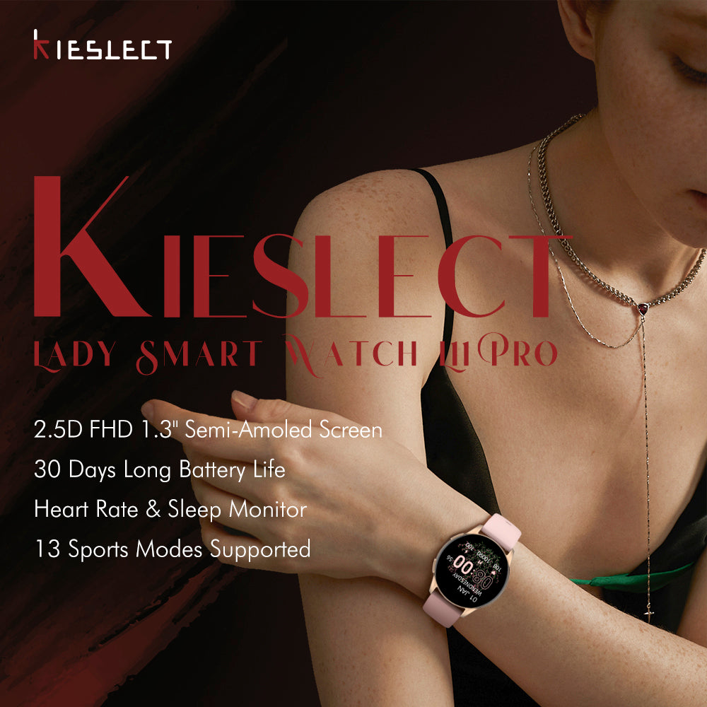  Reloj inteligente para mujer Kieslect L11, reloj de pulsera  para llamadas de teléfono, recibimiento de texto, podómetro, rastreador de  calorías, modos deportivos, monitor de sueño de presión arterial de  frecuencia cardíaca